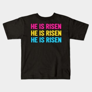 He Is Risen Cool Inspirational Easter Christian Kids T-Shirt